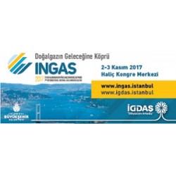 INGAS 2017 (7. Uluslararası Doğalgaz Kongre ve Fuarı), Uluslararası Gaz Birliği (IGU) ve Avrupa Gaz Araştırma Grubu (GERG) üyesi olan İGDAŞ’ın ev sahipliğinde 2-3 Kasım 2017 tarihlerinde İstanbul Haliç Kongre Merkezi’nde düzenlenecek.