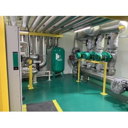 Wilo IL, IPL, IL-E, IP-E sirkülasyon pompaları, yüksek verimliliğe sahip kullanma suyu hidroforunda Helix V pompası, atık su çözümlerinde ise parçalayıcı bıçaklı dalgıç pompa MTH serisi kullanılıyor. Wilo IL, IPL, IL-E, IP-E sirkülasyon pompaları, yüksek verimliliğe sahip kullanma suyu hidroforunda Helix V pompası, atık su çözümlerinde ise parçalayıcı bıçaklı dalgıç pompa MTH serisi kullanılıyor.