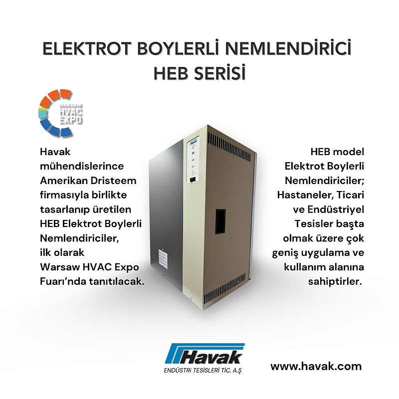 Havak, Warsaw HVAC Expo 2025 Fuarı’nda Yenilikçi Ürünlerini Sergileyecek