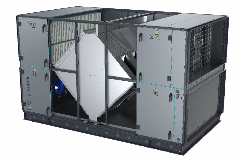 Karşı akışlı ısı eşanjörü ve defrost fonksiyonlu Geniox klima santrali